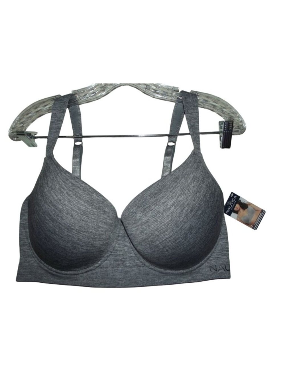 Nautica Bra 40D Gray Heather Everyday Bra lined